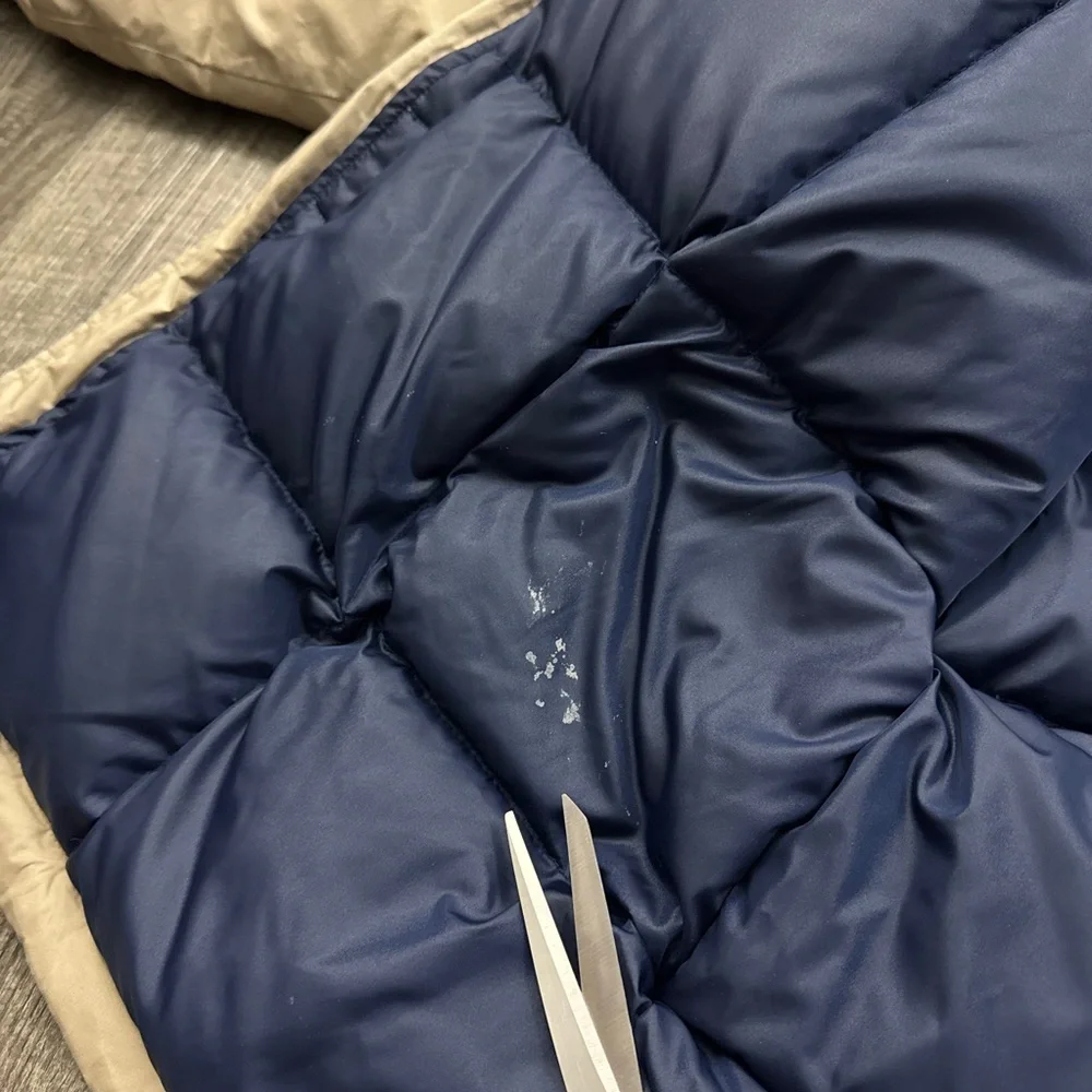 Vintage 90s Tommy Hilfiger Duck Down Puffer Jacket Utility Pockets Khaki